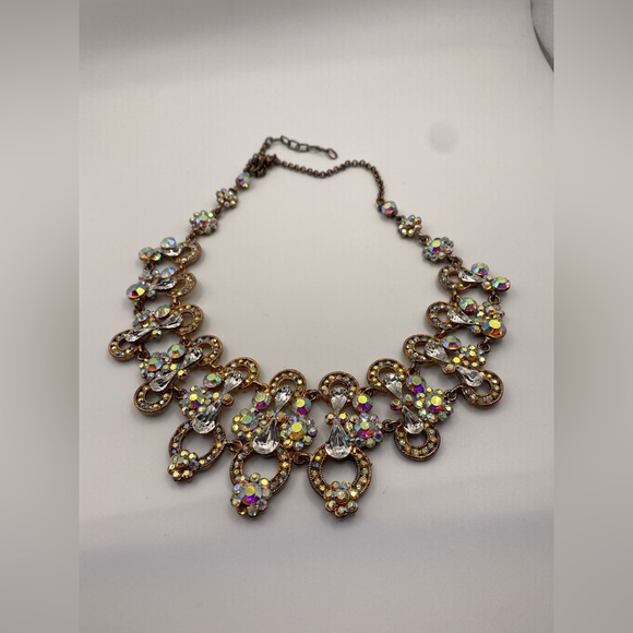 SNK Aurora Borealis Swarovski Crystal & Rhinestone Necklace - Picture 6 of 10